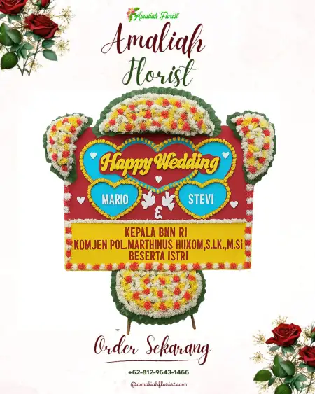 Papan Bunga Pernikahan Tahuna Barat